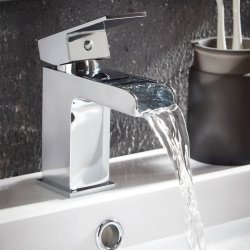 Scudo Victoria Chrome Mono Basin Mixer with Push Waste