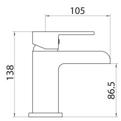 Scudo Victoria Chrome Mono Basin Mixer with Push Waste