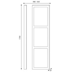 Scudo Classica 1700mm Charcoal Grey Front Bath Panel