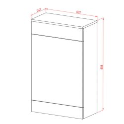Scudo Empire Matt Anthracite WC Unit