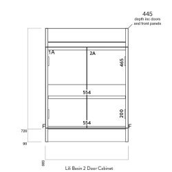 Scudo Lili 600mm Matt Grey Floorstanding Vanity Unit and Basin
