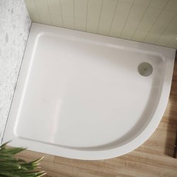 Scudo Shires 1200 x 800mm RH White Offset Quadrant Shower Tray