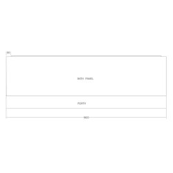 Scudo 1800mm Gloss White Wooden Front Bath Panel