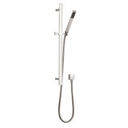 Nuie Rectangular Chrome Slide Rail Kit with Outlet Elbow