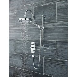 Nuie Traditional Chrome 300mm Apron Fixed Shower Head 