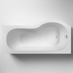Nuie 1500 x 850mm LH P Shaped Shower Bath