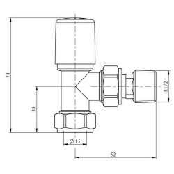 Scudo Modern Anthracite Angled Radiator Valves