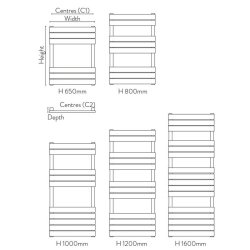 Scudo Life Anthracite 800 x 450mm Towel Radiator