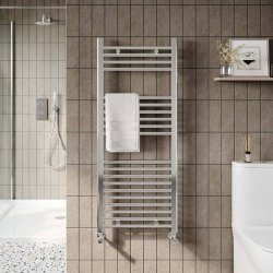 Scudo Strive Chrome 1200 x 400mm Towel Radiator