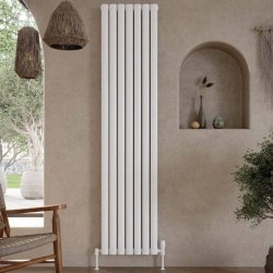 Scudo Apex White 1800 x 531mm Vertical Single Designer Radiator