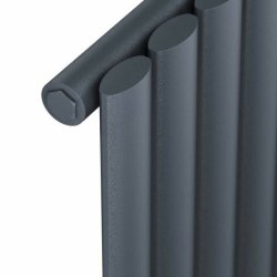 Scudo Apex Anthracite 1800 x 531mm Vertical Single Designer Radiator