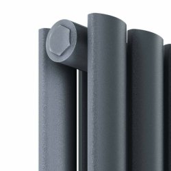 Scudo Apex Anthracite 600 x 944mm Horizontal Double Designer Radiator