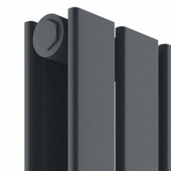 Scudo Bravo Anthracite 600 x 1158mm Horizontal Double Designer Radiator