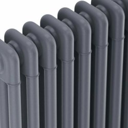 Scudo Anthracite 600 x 1190mm 3 Column Horizontal Radiator