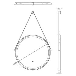 Nuie Salana Chrome 600mm Round LED Mirror