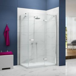 Merlyn Ionic Essence Frameless 800mm+ Hinged and Inline Panel Shower Door