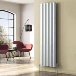 WSB-Reina Belva Double Vertical White Aluminium Radiator 1800 x 516mm-1