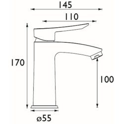 Bristan Apelo Chrome Eco Start Basin Mixer with Clicker Waste