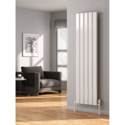 Reina Vicari Single Vertical White Aluminium Radiator 1800 x 500mm-1