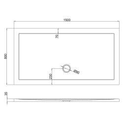 Britton Zamori 1500 x 800mm Rectangular Shower Tray