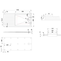 Britton Zamori 1700 x 800mm Rectangular Anti Slip Shower Tray