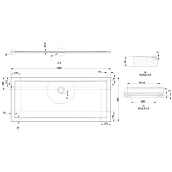 Britton Zamori 1800 x 800mm Rectangular Anti Slip Shower Tray