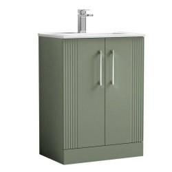 Nuie Deco Green 600mm Floor Standing 2 Door Vanity Unit (DPF825A)