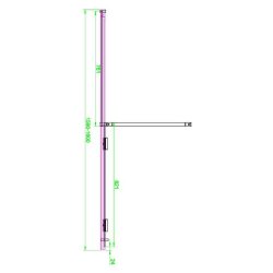 Scudo S8 Momentum 1600mm Sliding Wetroom Panel Brushed Brass2