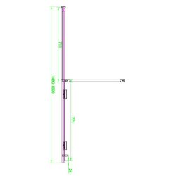 Scudo S8 Momentum 1500mm Sliding Wetroom Panel Matt Black