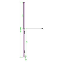 Scudo S8 Momentum 1700mm Sliding Wetroom Panel Chrome