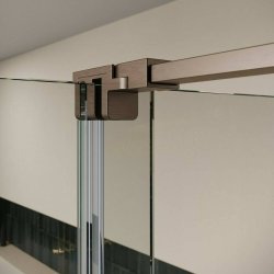 Scudo S8 Momentum 1100mm Sliding Wetroom Panel Brushed Bronze