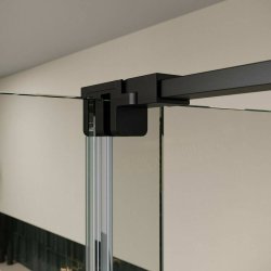 Scudo S8 Momentum 1000mm Sliding Wetroom Panel Matt Black