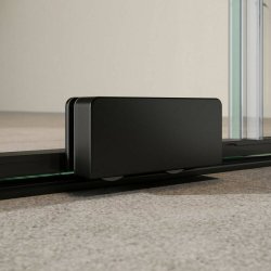 Scudo S8 Momentum 1000mm Sliding Wetroom Panel Matt Black