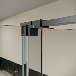 Scudo S8 Momentum 1000mm Sliding Wetroom Panel Gunmetal