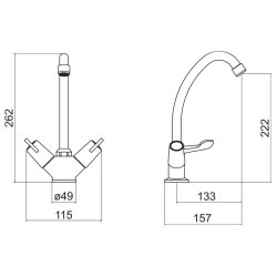 Trisen Chrome Lever Kitchen Mixer Tap
