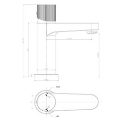 Scudo KOKO Brushed Bronze Mono Basin Mixer