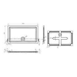 Essential Spring 1200 x 700mm White Rectangular Anti-Slip Shower Tray