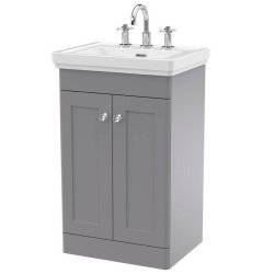 Nuie Classique Grey 500mm Floor Standing 2 Door Vanity Unit (CLC223A)