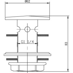Nuie Slotted Brass Flip Top Basin Waste Data Sheet