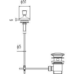 Nuie Slotted Basin Pop Up Waste Data Sheet