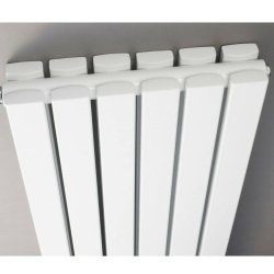 Nuie Sloane White 1800 x 354mm Vertical Double Panel Radiator
