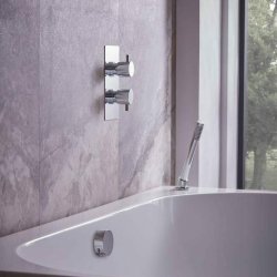 Tavistock Quantum Chrome Dual Outlet Concealed Shower Valve