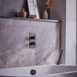 Tavistock Quantum Black Dual Outlet Concealed Shower Valve