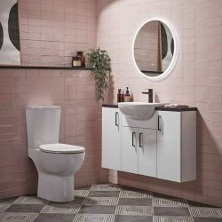 Tavistock Micra Evo Comfort Height Open Back Close Coupled WC Pan and Contactless Flush Cistern
