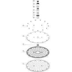 Ajax Thrunscoe Chrome 250mm Round Brass Showerhead