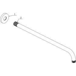Ajax Thrunscoe Chrome 335mm Round Shower Arm