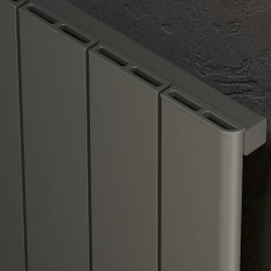 Kartell Allegro 1775 x 280mm Grey Single Panel Vertical Radiator