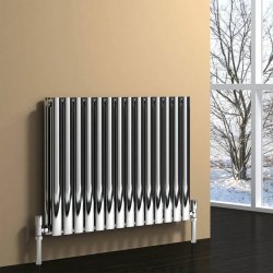 WSB-Reina Nerox Horizontal Polished Stainless Steel Single Designer Radiator 600 x 1180mm-1