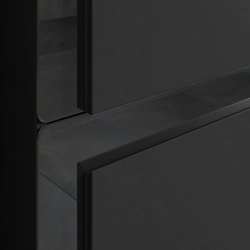 Ajax Brocklesby 805mm Matt Black Wall Hung Vanity Unit with Resin Basin