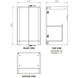 Ajax Ferriby 500mm Matt Grey Floor Standing Vanity Unit
